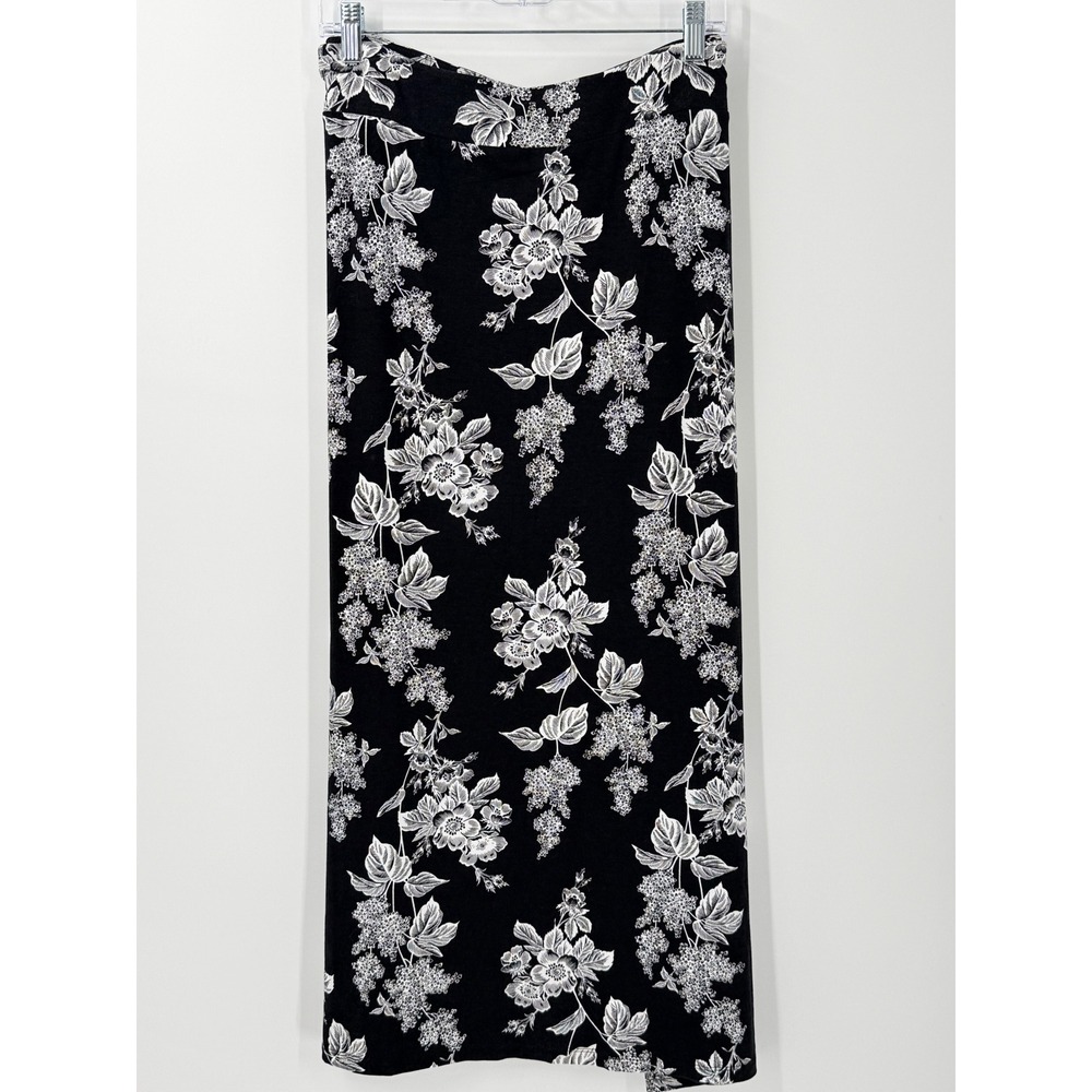 Stretchy Jersey knit Maxi Skirt Womens XL Practical Magic romantic Dark Floral